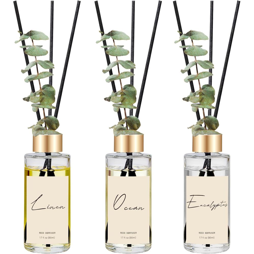Home Fragrance Linen - مجموعة من 3 معطرات زيوت عطرية