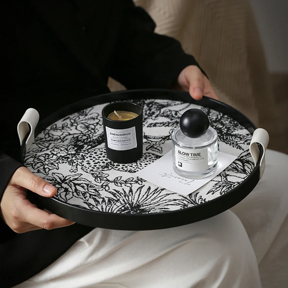 Home Fragrance Luxury - صينية خشبية فاخرة للتخزين بتصميم عتيق