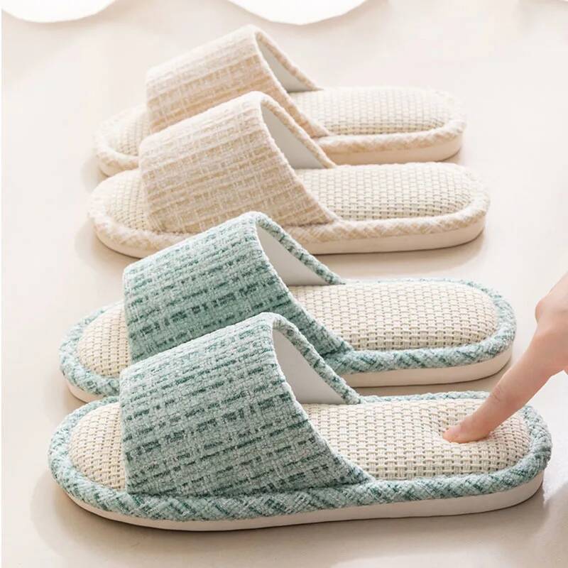 Home Fragrance Linen - شباشب نسائية صيفية جديدة شباشب كتان